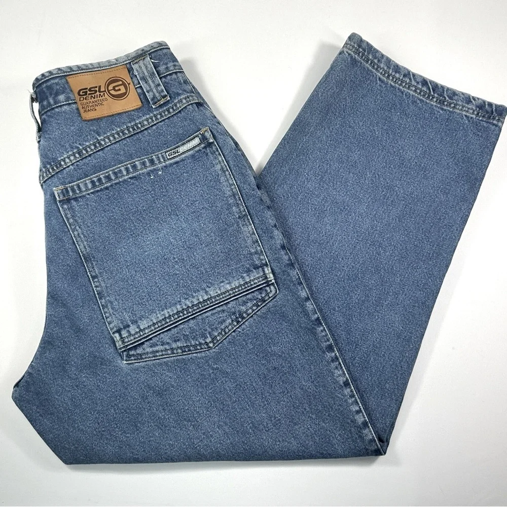 GSL Denim Straight Cut Jeans Size 34 X 32 Men's - Picture 4 of 12